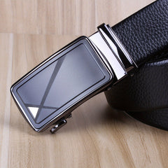 Men's Business Automatic Buckle Two layer Cowhide Belt