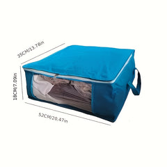 Clear Cloth Storage Bag Plaid Embossed Double Zipper Quilt Luggage Packing Bag