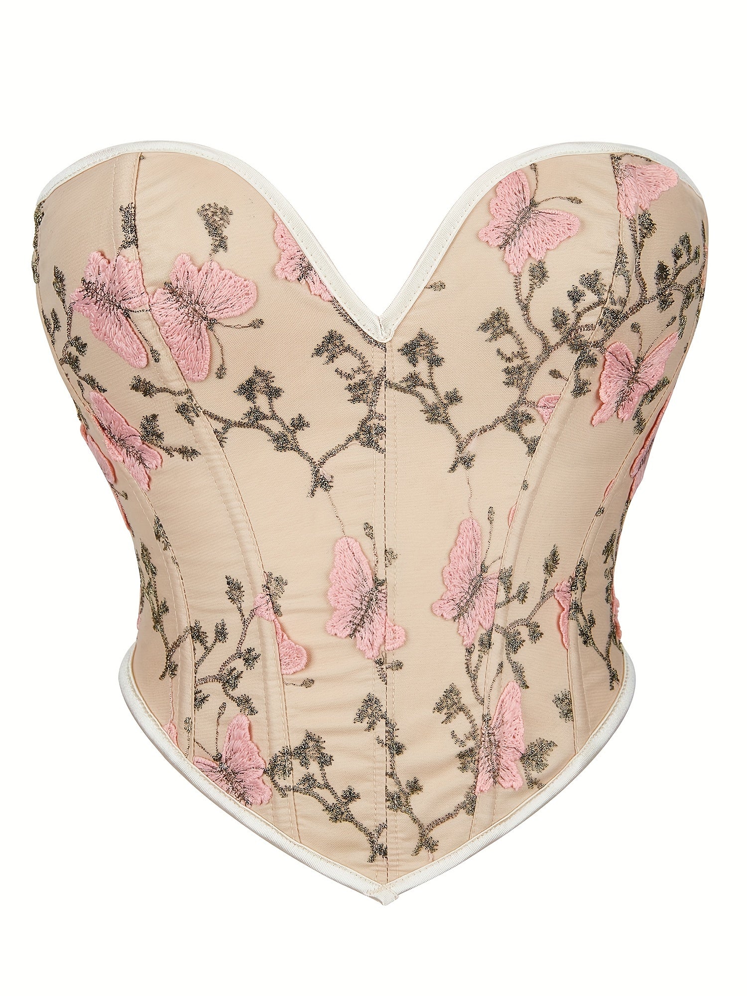 Butterfly Embroidery Corset Body Shaper Women's Lingerie