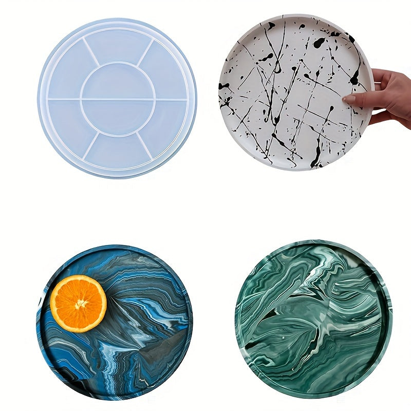 Round Plate Tray Coaster Resin Silicone Mold DIY Epoxy Resin Mold Casting
