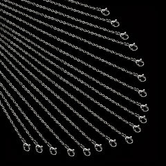 20pcs Stainless Steel Necklace Cable Chains Lobster Clasps DIY Jewelry Making