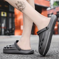 Men's Lightweight Comfy Clogs Hollow Out Non Slip Garden Shoes Summer