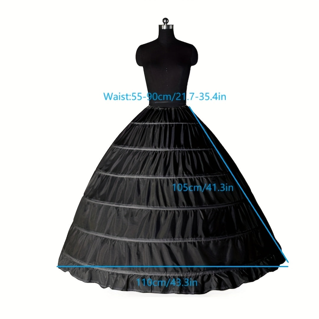 Six Hoop Wedding Dress with Fluffy Underskirt