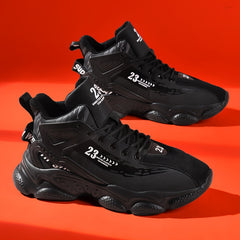 Men's High Top Basketball Shoes Non Slip Lace Up Sneakers
