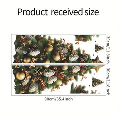 2pcs Christmas Tree Wall Stickers for Bedroom, Self-adhesive PVC Decals