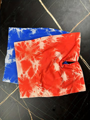 2pcs Tie Dye Hip Lifting Yoga Shorts for Women