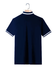Men's Shield Print Shirt Casual Stretch Button Up Short Sleeve Tee