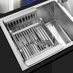 Retractable Sink Drain Rack Stainless Steel Over Sink Dish Drying Rack