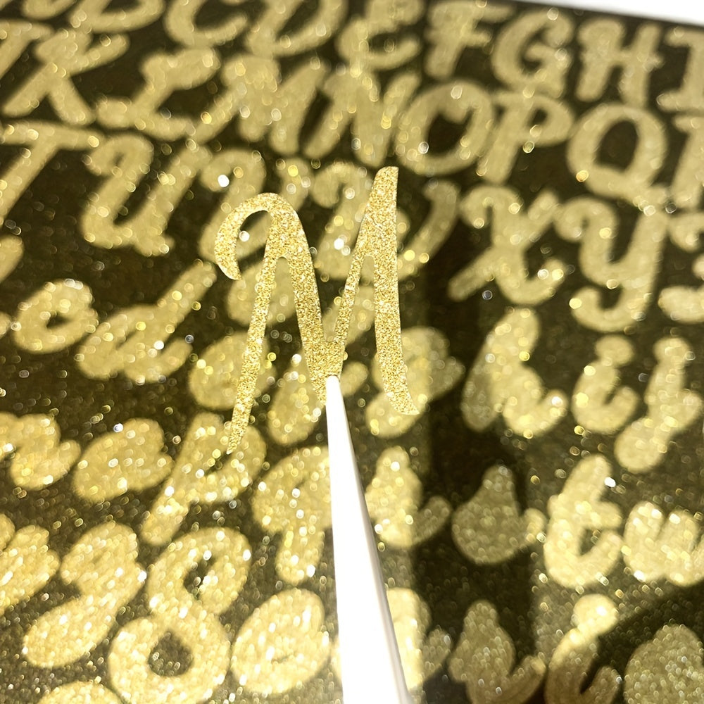 Glitter Fine Alphabet Number Stickers DIY Poster Graduation Hat