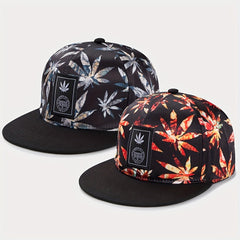 Leaf Print Baseball Cap Sun Screen Hat Unisex