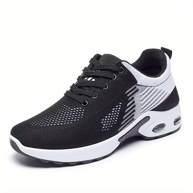 Women's Air Cushion Sports Shoes Casual Knitted Shock Absorption Running Shoes