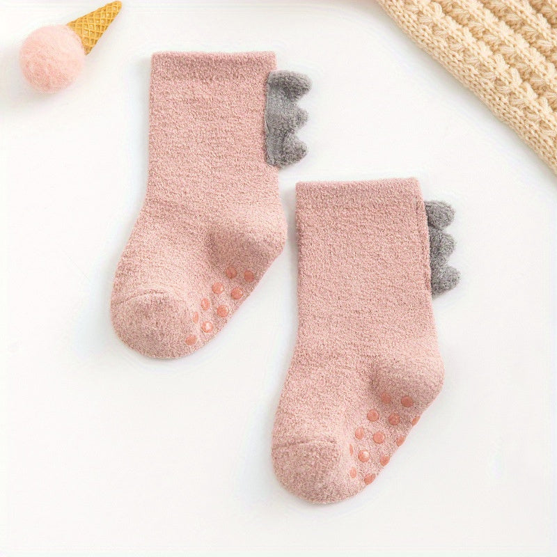 Girls Kids Dinosaur Crew Socks Thick Sleep Socks Children's Socks