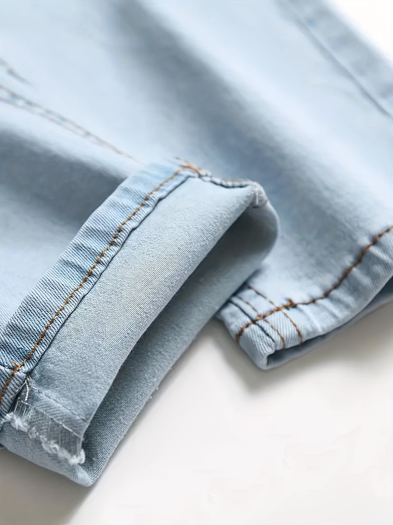 Men's Slim Fit Distressed Jeans for Spring Summer
