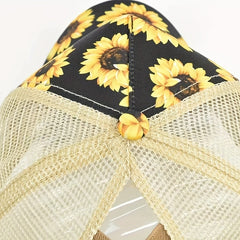 Unisex Sunflower Embroidered Baseball Cap for Outdoor Sport
