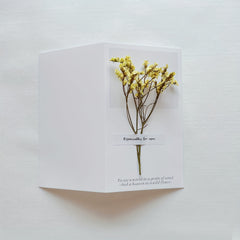 Dry Flower Greeting Card Birthday Father's And Mother's Christmas Halloween