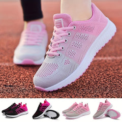 Women's Lightweight Breathable Running Shoes Lace Up Low Top Sneakers