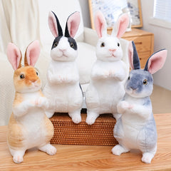 2pcs Beige Bunny Plush Toys - Perfect for Video Game Fans & Easter Decor