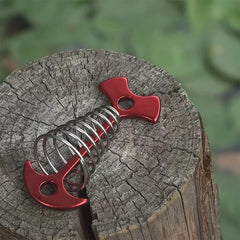 Deck Anchor Windbreak Fishbone Tent Stake Spring Buckle Camping