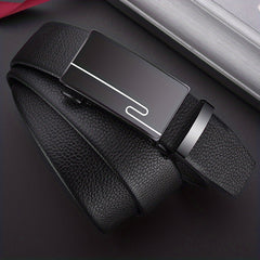 Leather Automatic Buckle Pants Belt for Men
