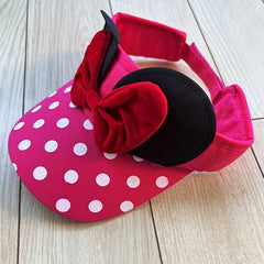 Baby Toddler Girls Mouse Ear Sun Visor Hat with Bow