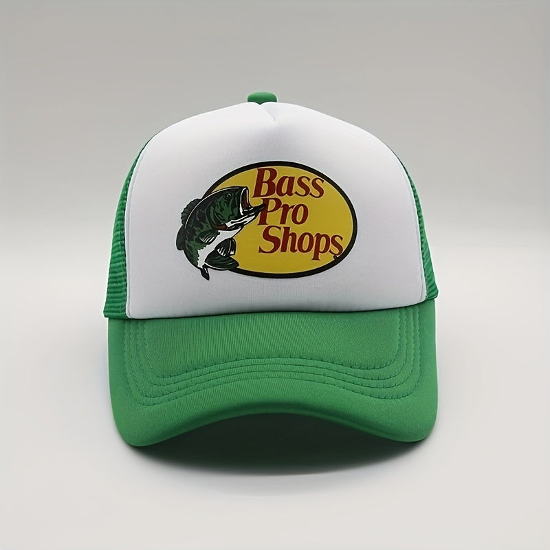 Fish Print Mesh Trucker Hat Unisex Casual Baseball Cap Sunscreen Dad Hats