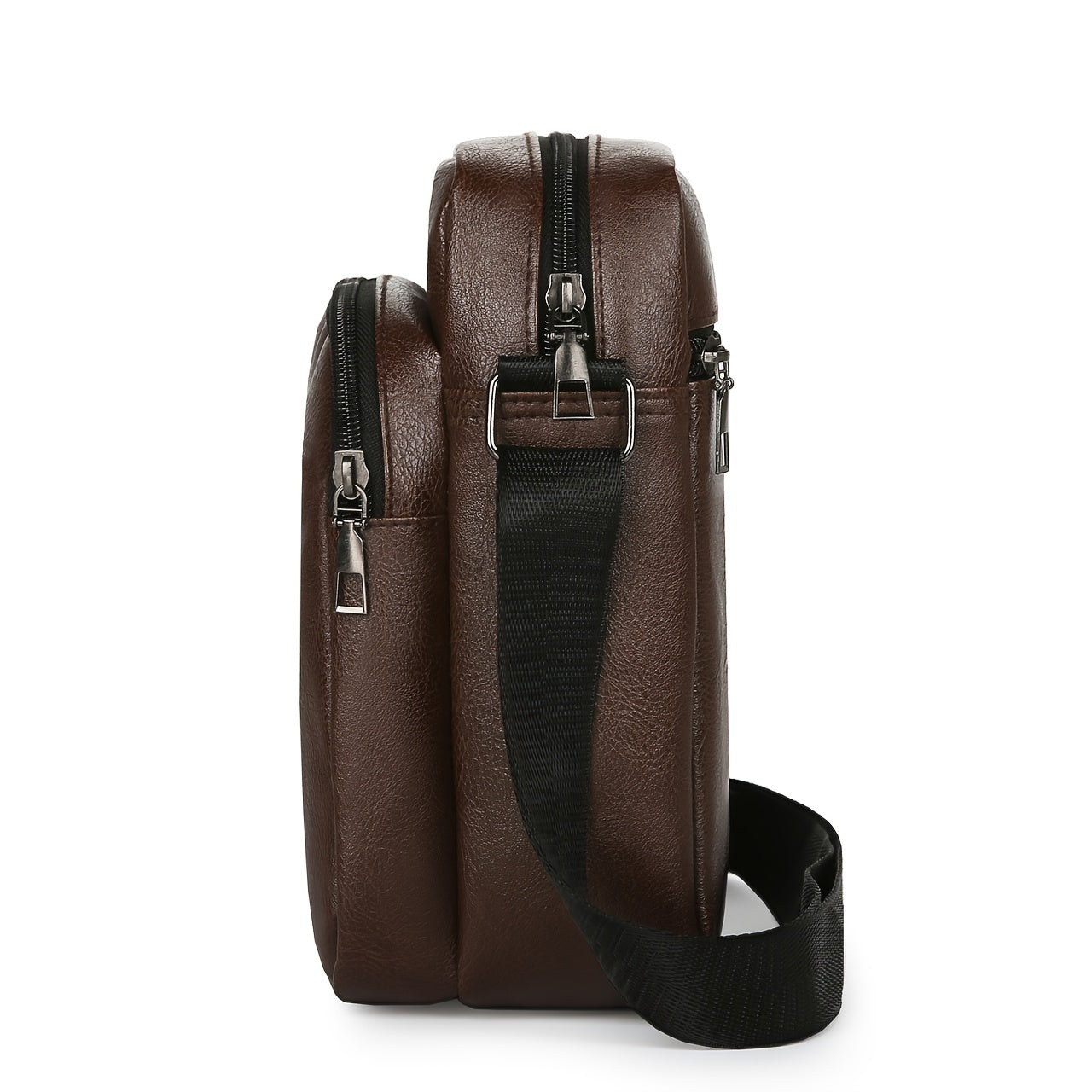 Men's PU Leather Bag Shoulder Bag Business Casual Large Capacity Messenger Bag