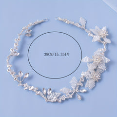Faux Pearl Flower Headband Wedding Hair Accessories