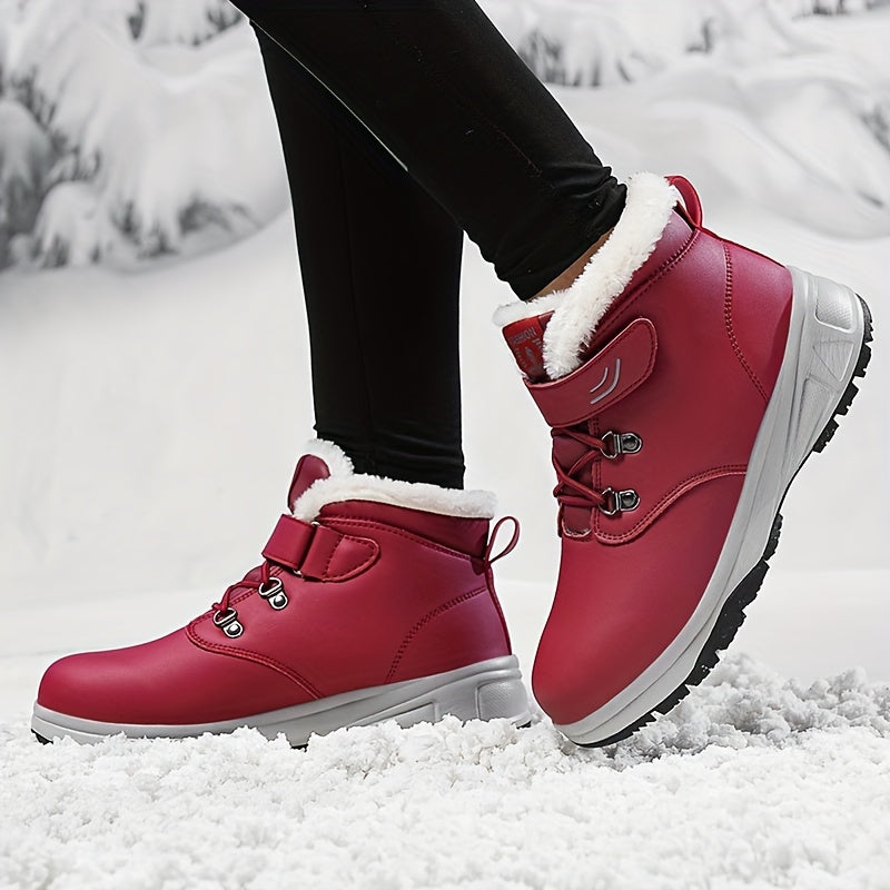 Plush Lined Snow Boots, Warm Winter Shoes