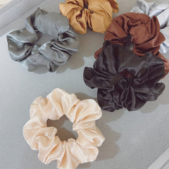 12pcs Seamless Satin Scrunchie Hair Tie Elastic Ponytail Women Hair Rope