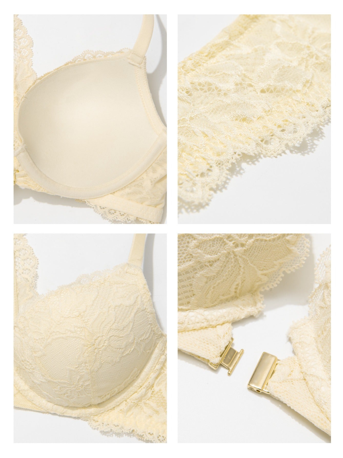Women's Lace Push Up Front Closure Bra
