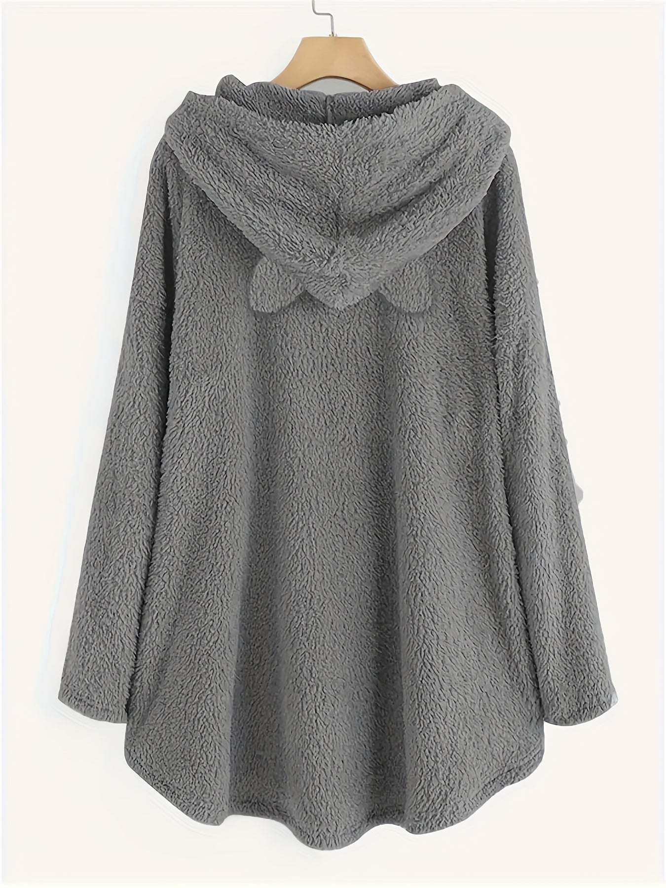 Cat Pattern Print Asymmetrical Loose Hoodies Casual Printed Long Sleeve Hoodies