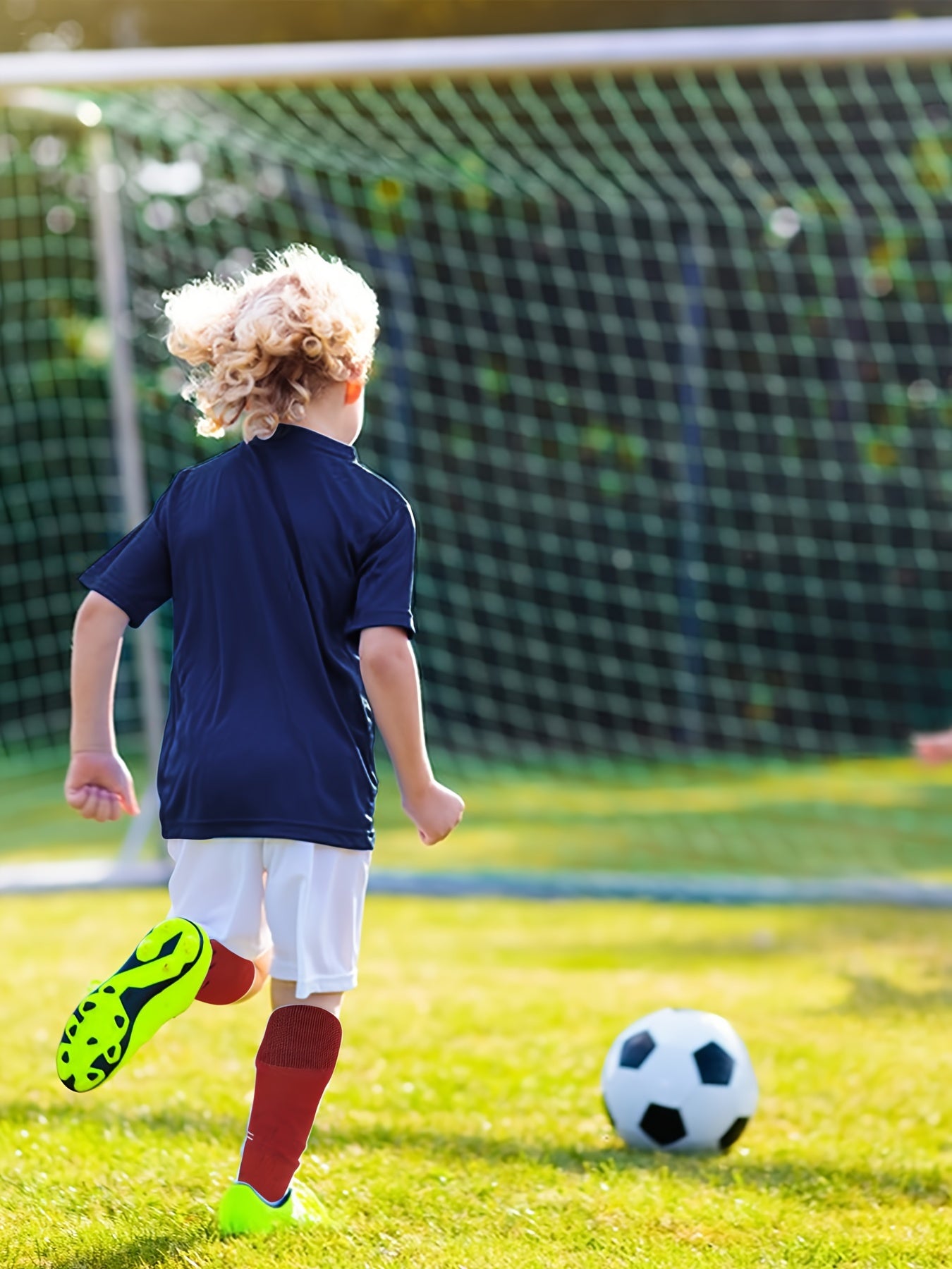 4 Pcs Quick Dry Soccer Kids Boys Jersey & Shorts & Socks & Knee Pads