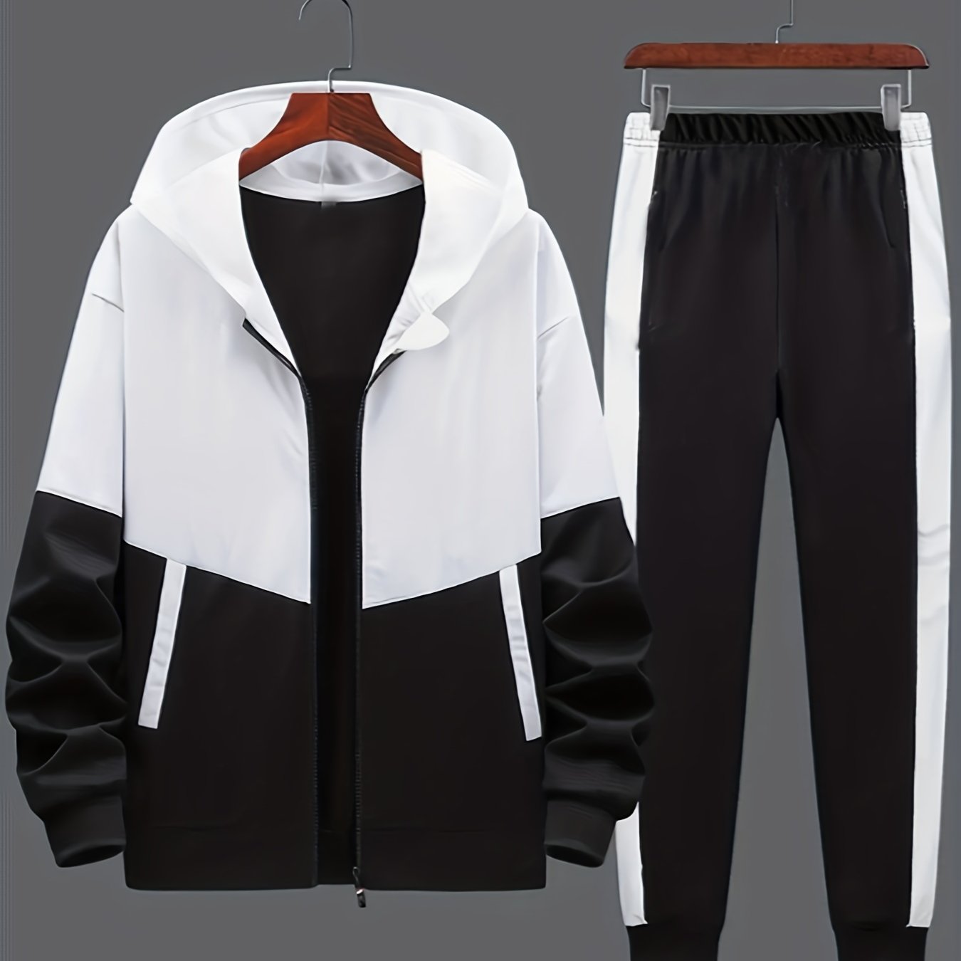 Boys Zip Hoodie & Sweatpants Set Casual Kids Clothes
