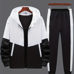 Boys Zip Hoodie & Sweatpants Set Casual Kids Clothes