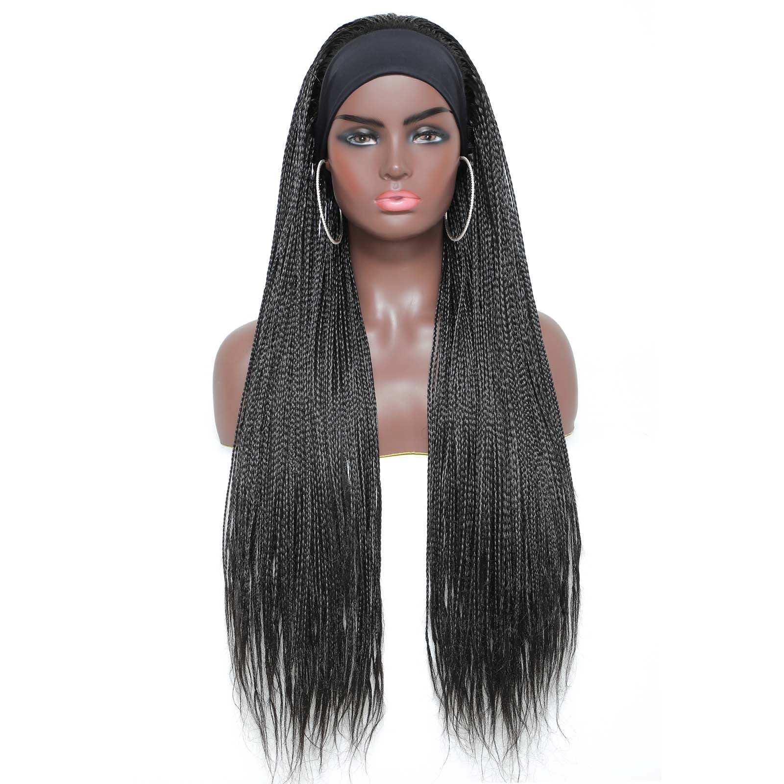 Ombre Long Braided Headband Wig For Women