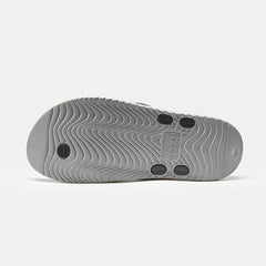 LUOFU Men's Quick Dry Non Slip Beach Flip Flops Grey