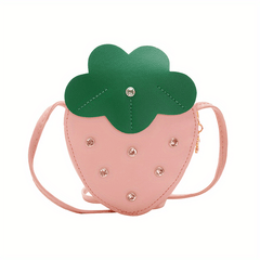 Cartoon Plush Strawberry Coin Purse Portable Wallet Small Bag For Girls