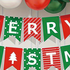94pcs Christmas Banner Balloon Set Holiday Decor Party Favor Scene Decor