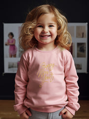 Girls Happy Year Pattern Crew Neck Sweatshirt Spring Fall Gift