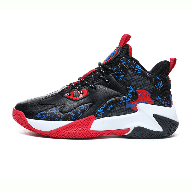 Men's High Top Basketball Shoes Non Slip Shock Absorbing Sneakers