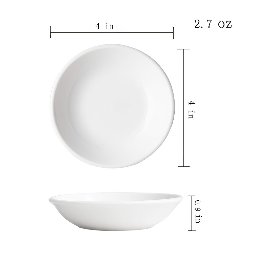 10pcs Ceramic Dipping Bowls 3 Oz Capacity for Soy Sauce Olive Charcuterie