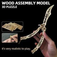 Butterfly Claw 3D Wooden Puzzle Toy DIY Assembly Gift