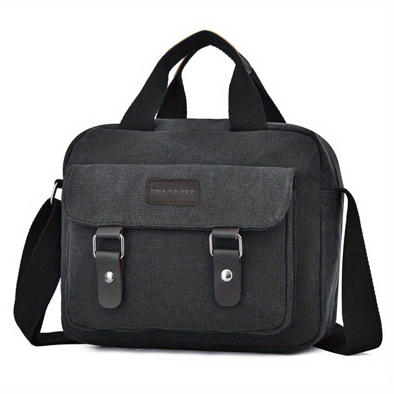 Men's Canvas Crossbody Messenger Bag Large Capacity