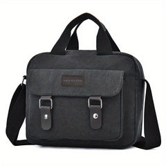 Men's Canvas Crossbody Messenger Bag Large Capacity