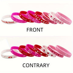 8 Pcs Mixed Silicone Bracelet Couple Exclusive Holiday Bracelet