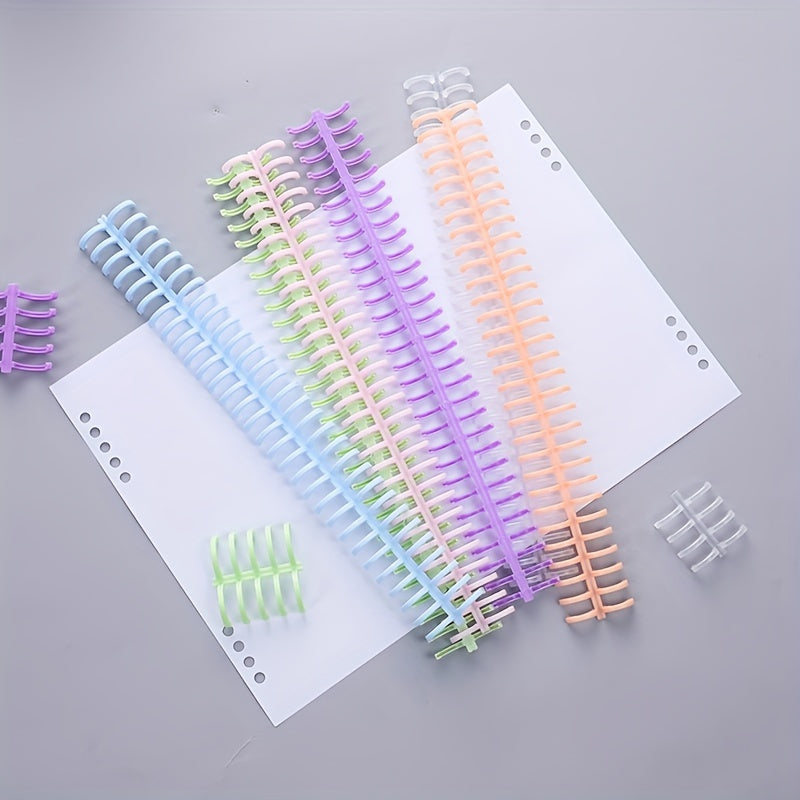 6pcs Loose leaf Buckle Plastic Clip Strip
