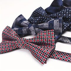 Men's Jacquard Bow Tie Casual Silk Bow Tie