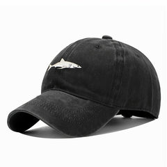 Embroidered Shark Baseball Cap Peaked Cap For Sports