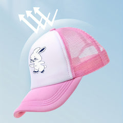 Rabbit Print Y2K Baseball Cap Mesh Breathable Anime Trucker Hat