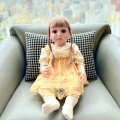 Realistic Silicone Reborn Baby Girl Doll Toy DIY Dressing Hair Styling